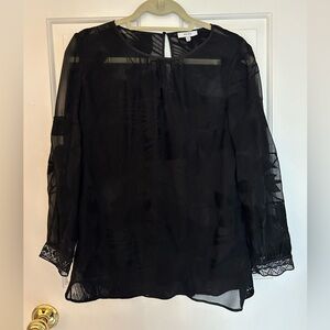 Elegant Black Sheer Top